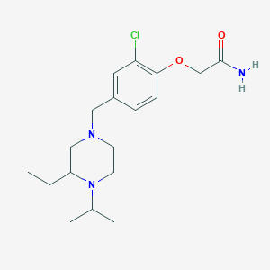 2-{2-chloro-4-[(3-ethyl-4-isopropyl-1-piperazinyl)methyl]phenoxy}acetamide