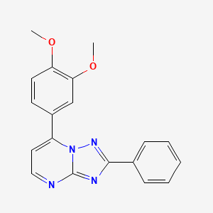 molecular formula C19H16N4O2 B5258748 7-(3,4-dimethoxyphenyl)-2-phenyl[1,2,4]triazolo[1,5-a]pyrimidine 