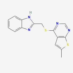 4-[(1H-benzimidazol-2-ylmethyl)thio]-6-methylthieno[2,3-d]pyrimidine