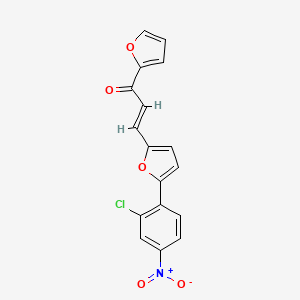 molecular formula C17H10ClNO5 B5258759 3-[5-(2-chloro-4-nitrophenyl)-2-furyl]-1-(2-furyl)-2-propen-1-one 