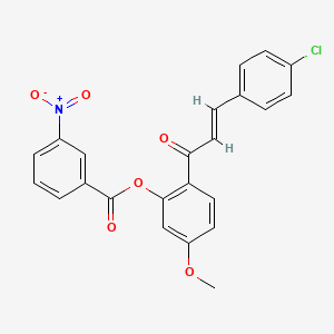 2-[3-(4-chlorophenyl)acryloyl]-5-methoxyphenyl 3-nitrobenzoate