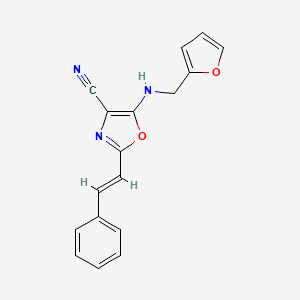 5-[(2-furylmethyl)amino]-2-(2-phenylvinyl)-1,3-oxazole-4-carbonitrile