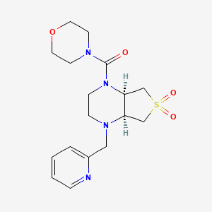 (4aS*,7aR*)-1-(4-morpholinylcarbonyl)-4-(2-pyridinylmethyl)octahydrothieno[3,4-b]pyrazine 6,6-dioxide