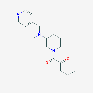 1-{3-[ethyl(4-pyridinylmethyl)amino]-1-piperidinyl}-4-methyl-1-oxo-2-pentanone