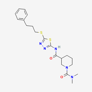 N~1~,N~1~-dimethyl-N~3~-{5-[(3-phenylpropyl)thio]-1,3,4-thiadiazol-2-yl}-1,3-piperidinedicarboxamide