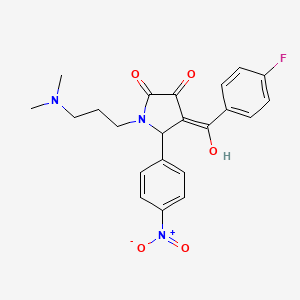 1-[3-(dimethylamino)propyl]-4-(4-fluorobenzoyl)-3-hydroxy-5-(4-nitrophenyl)-1,5-dihydro-2H-pyrrol-2-one