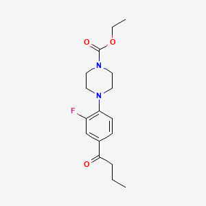 ethyl 4-(4-butanoyl-2-fluorophenyl)piperazine-1-carboxylate