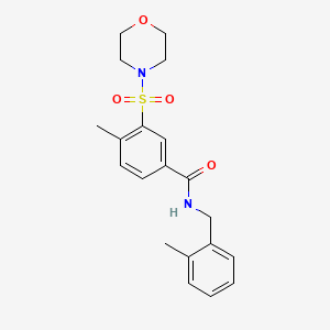 molecular formula C20H24N2O4S B5258877 4-methyl-N-(2-methylbenzyl)-3-(morpholin-4-ylsulfonyl)benzamide 