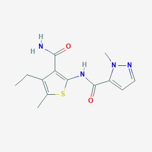 N-[3-(aminocarbonyl)-4-ethyl-5-methyl-2-thienyl]-1-methyl-1H-pyrazole-5-carboxamide