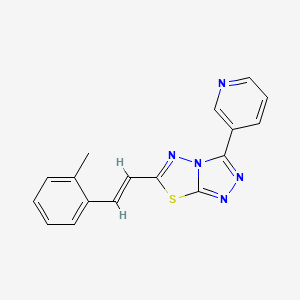 6-[2-(2-methylphenyl)vinyl]-3-(3-pyridinyl)[1,2,4]triazolo[3,4-b][1,3,4]thiadiazole