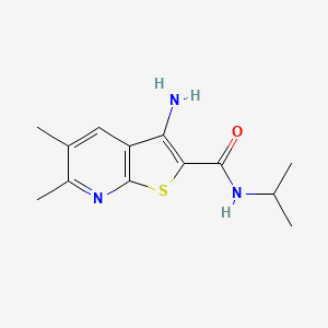 molecular formula C13H17N3OS B5258929 3-amino-N-isopropyl-5,6-dimethylthieno[2,3-b]pyridine-2-carboxamide 