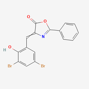 molecular formula C16H9Br2NO3 B5258952 4-(3,5-dibromo-2-hydroxybenzylidene)-2-phenyl-1,3-oxazol-5(4H)-one 