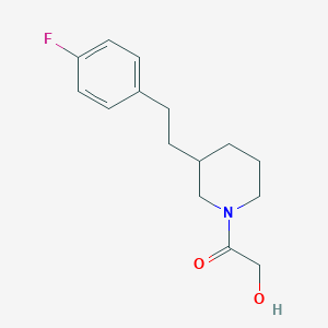 molecular formula C15H20FNO2 B5258956 2-{3-[2-(4-fluorophenyl)ethyl]-1-piperidinyl}-2-oxoethanol 