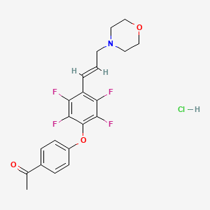 1-(4-{2,3,5,6-tetrafluoro-4-[3-(4-morpholinyl)-1-propen-1-yl]phenoxy}phenyl)ethanone hydrochloride