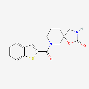 molecular formula C16H16N2O3S B5258972 7-(1-benzothien-2-ylcarbonyl)-1-oxa-3,7-diazaspiro[4.5]decan-2-one 