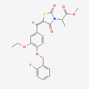 methyl 2-(5-{3-ethoxy-4-[(2-fluorobenzyl)oxy]benzylidene}-2,4-dioxo-1,3-thiazolidin-3-yl)propanoate