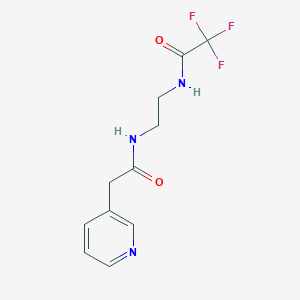 molecular formula C11H12F3N3O2 B5258983 2,2,2-trifluoro-N-{2-[(pyridin-3-ylacetyl)amino]ethyl}acetamide 