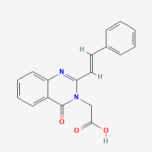 [4-oxo-2-(2-phenylvinyl)-3(4H)-quinazolinyl]acetic acid