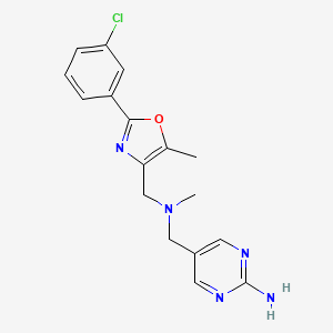 5-{[{[2-(3-chlorophenyl)-5-methyl-1,3-oxazol-4-yl]methyl}(methyl)amino]methyl}pyrimidin-2-amine