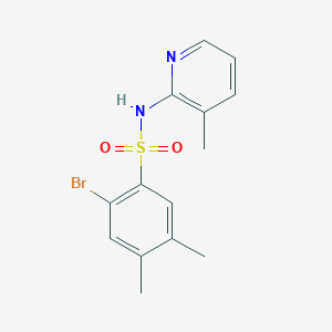 molecular formula C14H15BrN2O2S B5259052 2-bromo-4,5-dimethyl-N-(3-methylpyridin-2-yl)benzenesulfonamide 