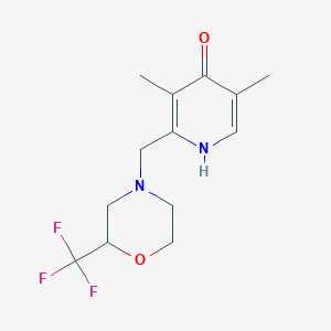 3,5-dimethyl-2-{[2-(trifluoromethyl)morpholin-4-yl]methyl}pyridin-4(1H)-one