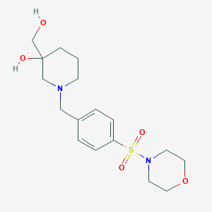 molecular formula C17H26N2O5S B5259126 3-(hydroxymethyl)-1-[4-(4-morpholinylsulfonyl)benzyl]-3-piperidinol 