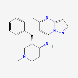 N-[(3S,4R)-3-benzyl-1-methylpiperidin-4-yl]-5-methylpyrazolo[1,5-a]pyrimidin-7-amine