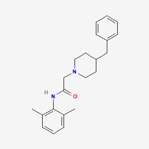 molecular formula C22H28N2O B5259148 2-(4-benzyl-1-piperidinyl)-N-(2,6-dimethylphenyl)acetamide 