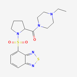 4-({2-[(4-ethyl-1-piperazinyl)carbonyl]-1-pyrrolidinyl}sulfonyl)-2,1,3-benzothiadiazole