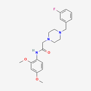 N-(2,4-dimethoxyphenyl)-2-[4-(3-fluorobenzyl)-1-piperazinyl]acetamide