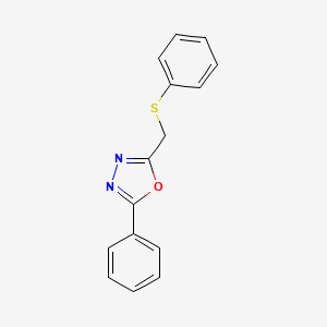 2-phenyl-5-[(phenylthio)methyl]-1,3,4-oxadiazole