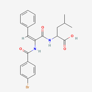 2-[[(E)-2-[(4-bromobenzoyl)amino]-3-phenylprop-2-enoyl]amino]-4-methylpentanoic acid