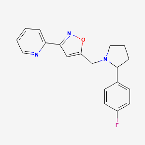 2-(5-{[2-(4-fluorophenyl)-1-pyrrolidinyl]methyl}-3-isoxazolyl)pyridine