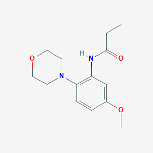 molecular formula C14H20N2O3 B5259251 N-[5-methoxy-2-(4-morpholinyl)phenyl]propanamide 