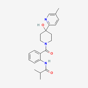 N-(2-{[4-hydroxy-4-(5-methylpyridin-2-yl)piperidin-1-yl]carbonyl}phenyl)-2-methylpropanamide