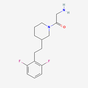 molecular formula C15H20F2N2O B5259278 (2-{3-[2-(2,6-difluorophenyl)ethyl]-1-piperidinyl}-2-oxoethyl)amine hydrochloride 