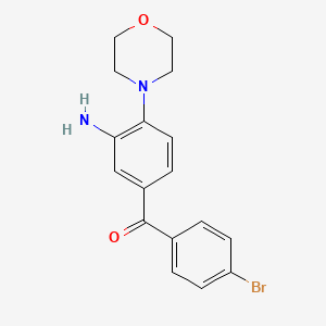 molecular formula C17H17BrN2O2 B5259289 [3-amino-4-(4-morpholinyl)phenyl](4-bromophenyl)methanone 