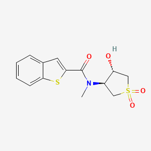 N-[(3S*,4S*)-4-hydroxy-1,1-dioxidotetrahydro-3-thienyl]-N-methyl-1-benzothiophene-2-carboxamide