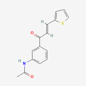 molecular formula C15H13NO2S B5259324 N-{3-[3-(2-thienyl)acryloyl]phenyl}acetamide 