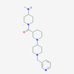 molecular formula C23H37N5O B5259330 N-methyl-1-{[1'-(pyridin-3-ylmethyl)-1,4'-bipiperidin-3-yl]carbonyl}piperidin-4-amine 