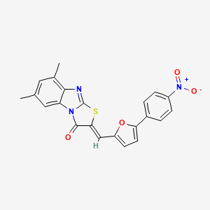 6,8-dimethyl-2-{[5-(4-nitrophenyl)-2-furyl]methylene}[1,3]thiazolo[3,2-a]benzimidazol-3(2H)-one