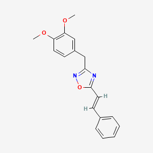 3-(3,4-dimethoxybenzyl)-5-(2-phenylvinyl)-1,2,4-oxadiazole