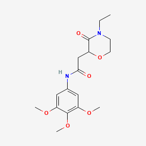 molecular formula C17H24N2O6 B5259389 2-(4-ethyl-3-oxo-2-morpholinyl)-N-(3,4,5-trimethoxyphenyl)acetamide 