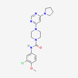 molecular formula C20H25ClN6O2 B5259392 N-(3-chloro-4-methoxyphenyl)-4-[6-(1-pyrrolidinyl)-4-pyrimidinyl]-1-piperazinecarboxamide 