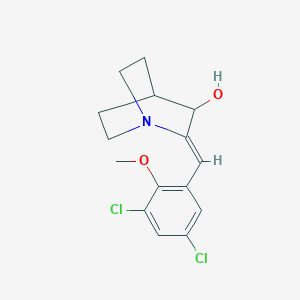 molecular formula C15H17Cl2NO2 B5259422 2-(3,5-dichloro-2-methoxybenzylidene)quinuclidin-3-ol 