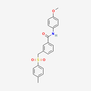 N-(4-methoxyphenyl)-3-{[(4-methylphenyl)sulfonyl]methyl}benzamide