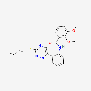 3-(butylthio)-6-(3-ethoxy-2-methoxyphenyl)-6,7-dihydro[1,2,4]triazino[5,6-d][3,1]benzoxazepine