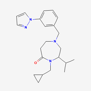 4-(cyclopropylmethyl)-3-isopropyl-1-[3-(1H-pyrazol-1-yl)benzyl]-1,4-diazepan-5-one