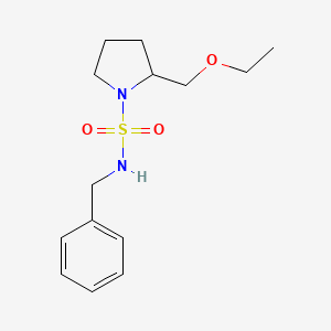 molecular formula C14H22N2O3S B5259437 N-benzyl-2-(ethoxymethyl)pyrrolidine-1-sulfonamide 