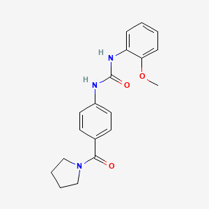 N-(2-methoxyphenyl)-N'-[4-(1-pyrrolidinylcarbonyl)phenyl]urea